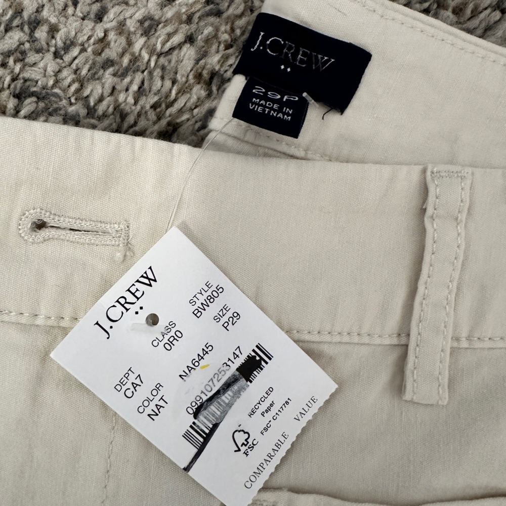 NWT J. Crew Lizzie high-rise patch-pocket wide-leg pant 29P - Picture 4 of 4